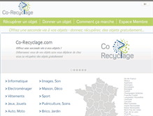 Tablet Screenshot of co-recyclage.com